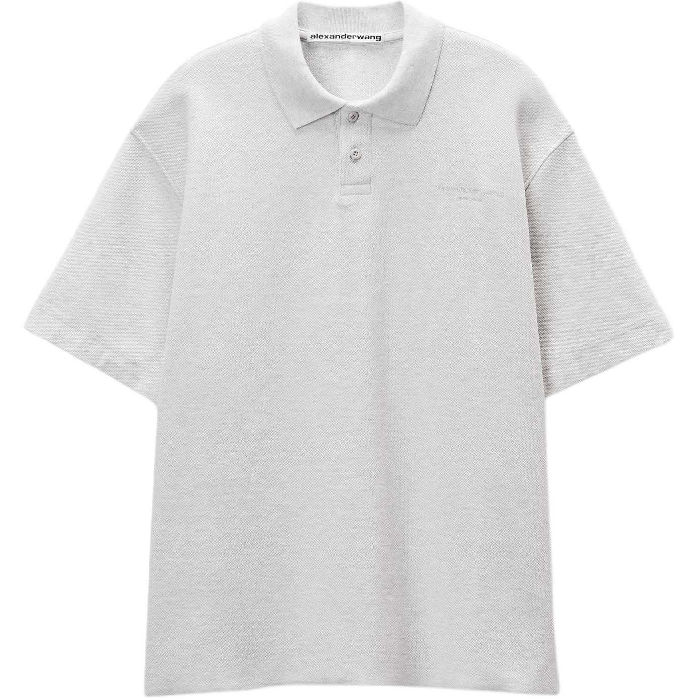 

Поло SS25 мужская Alexander Wang, светло-серый