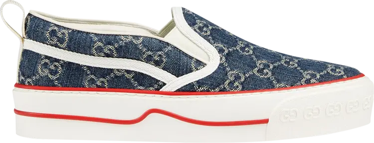 

Кроссовки Gucci Wmns Tennis 1977 Slip-On Denim, синий