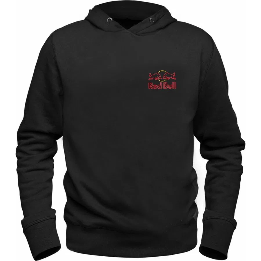 Детский свитшот с капюшоном, из 100% хлопка, Redbull, Черный Alfa Tshirt