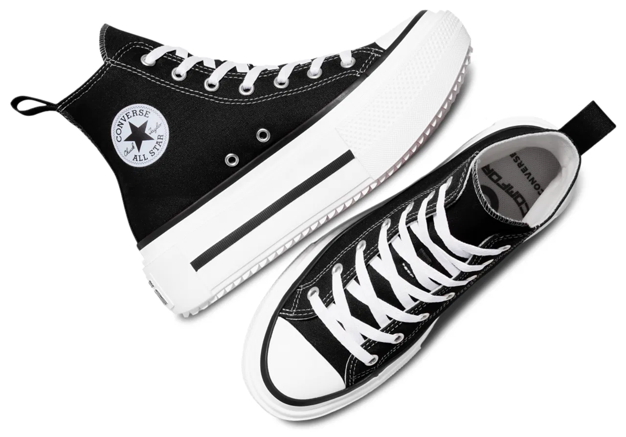 Детские кеды Chuck Taylor All Star Lift Double Stack Converse, черный/белый — фото 4