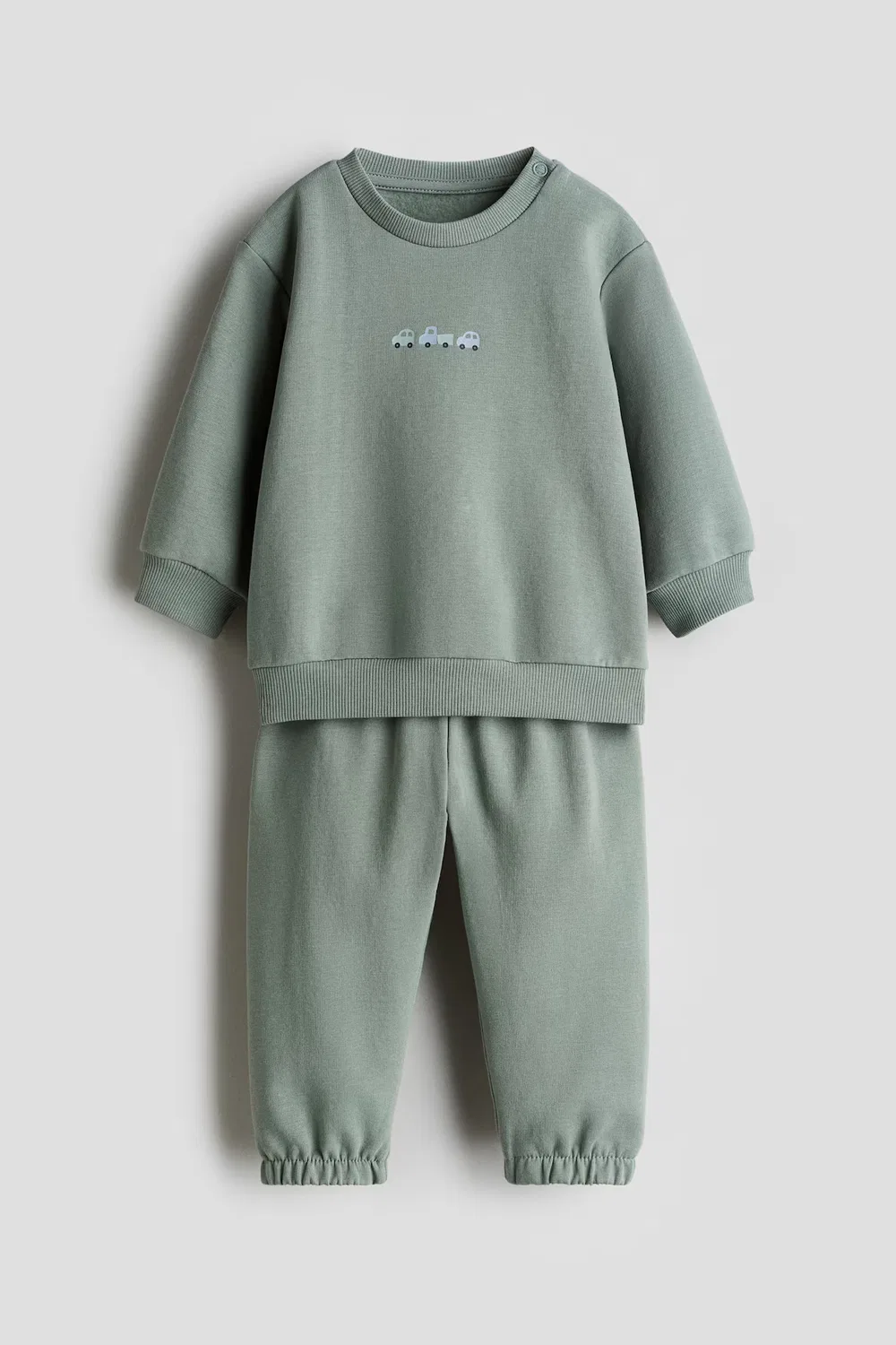 Комплект из двух толстовок H&M, Mattgrün/Autos
