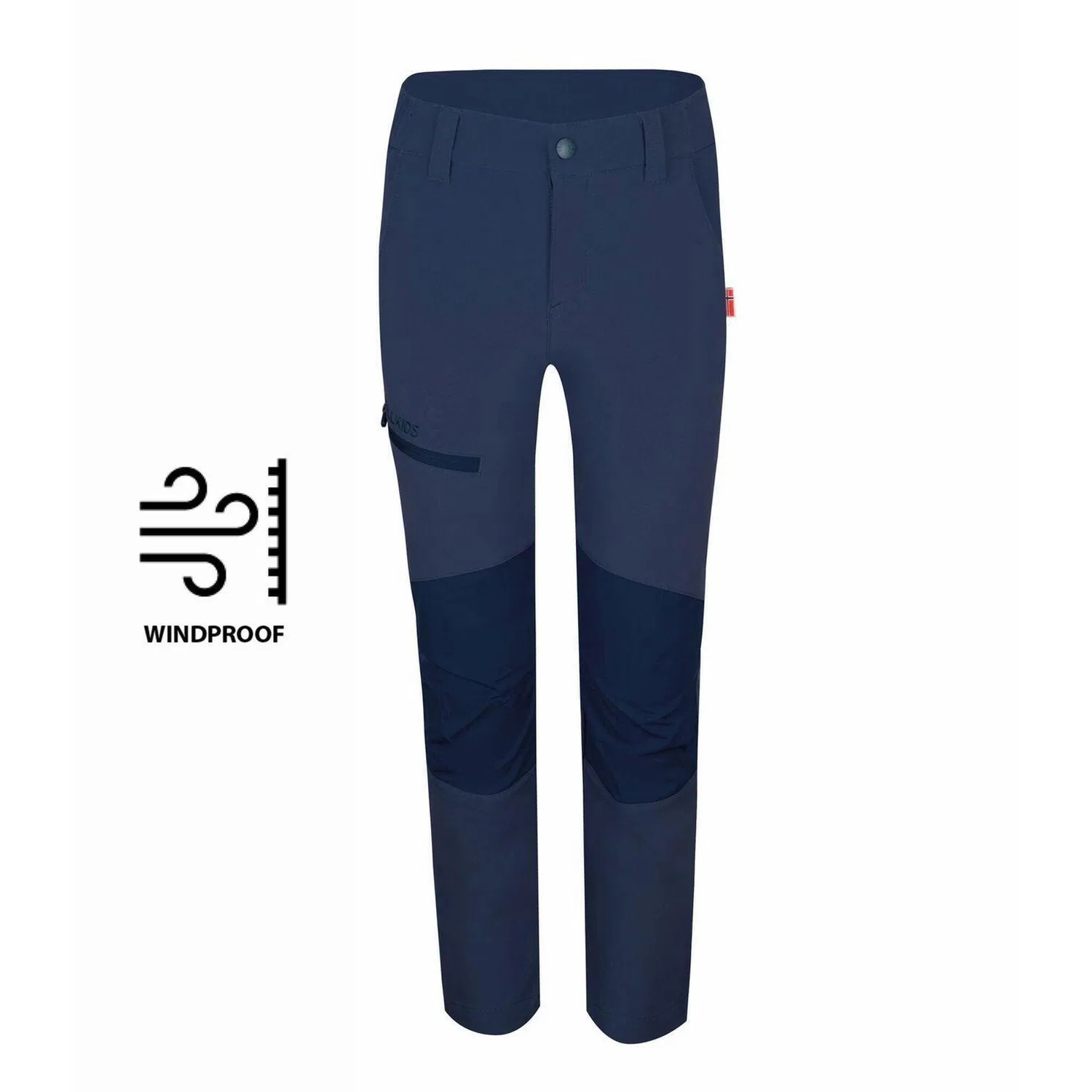 Детские брюки из софтшелла Lysefjord Pants XT Trollkids, Mitternachtsindigo — фото 3
