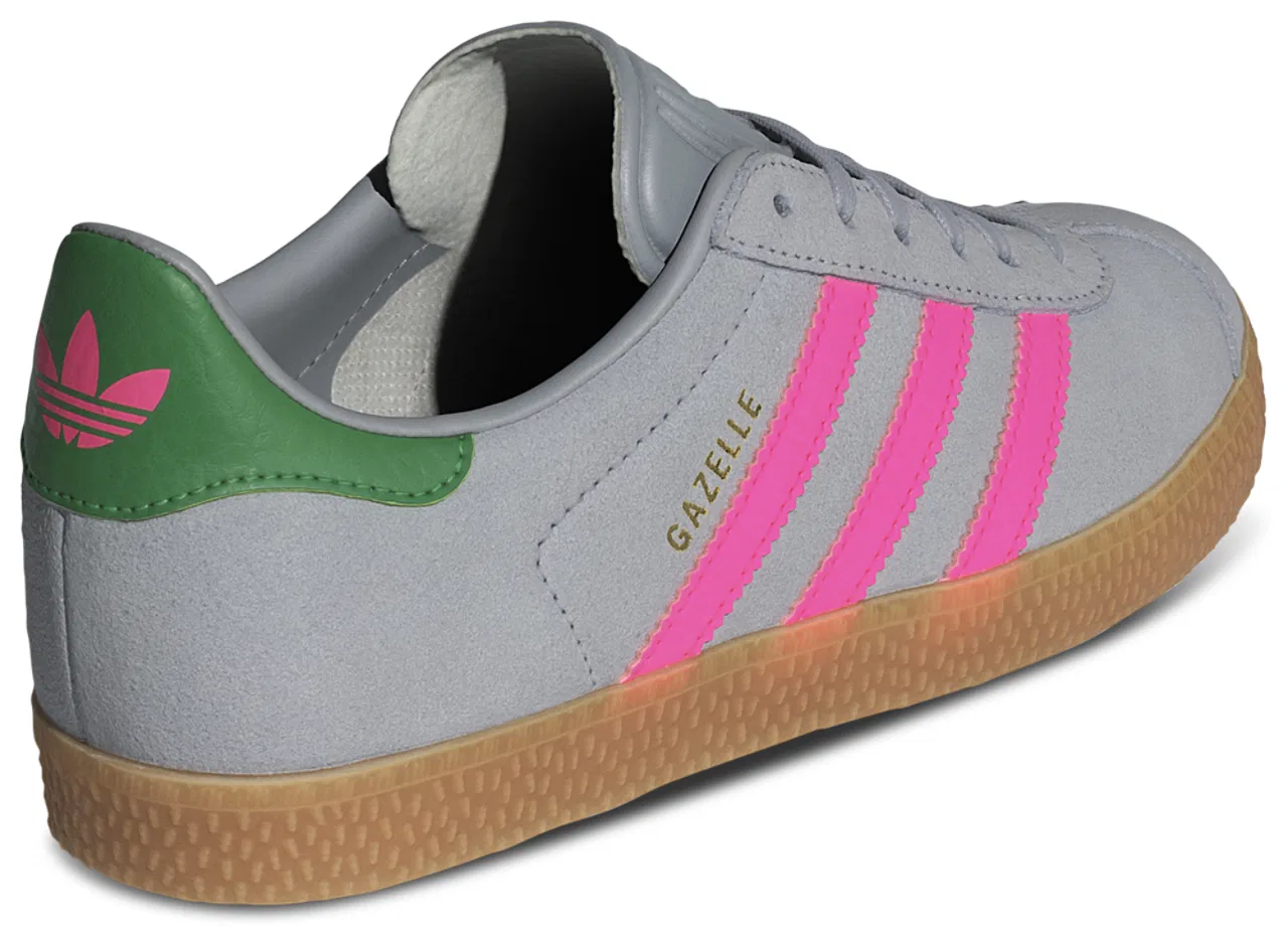 Мужские кроссовки Gazelle Adidas, цвет Halo Silver/Green/Lucid Pink — фото 3