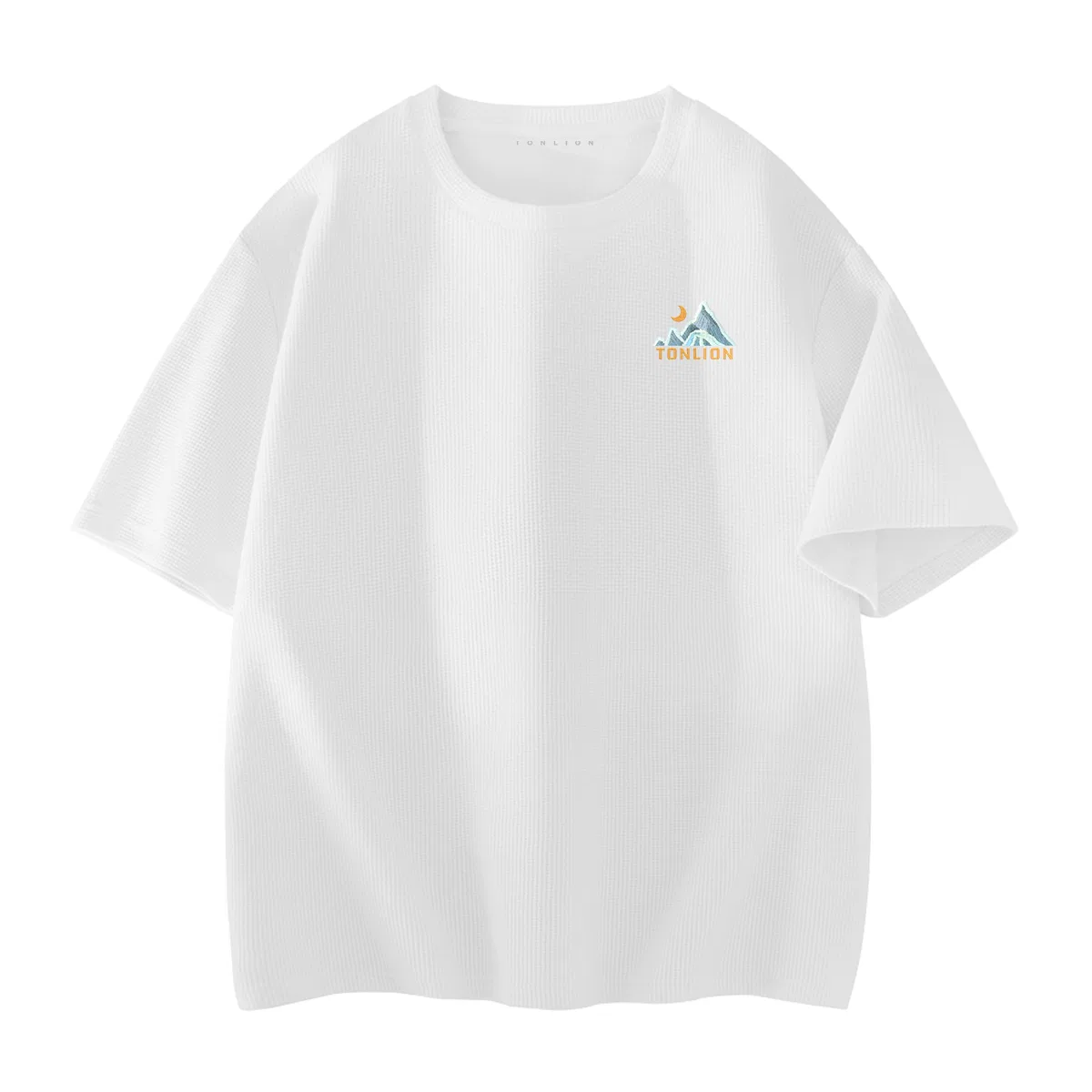 Детская футболка с принтом Unisex Crew Neck Moderate Heavyweight Tonlion, Белый