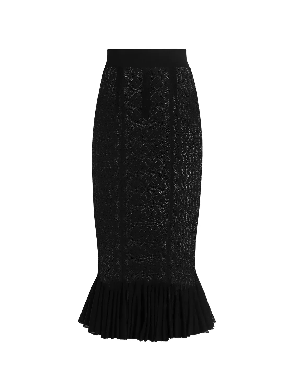 Юбка с кружевной строчкой Dolce & Gabbana, черный