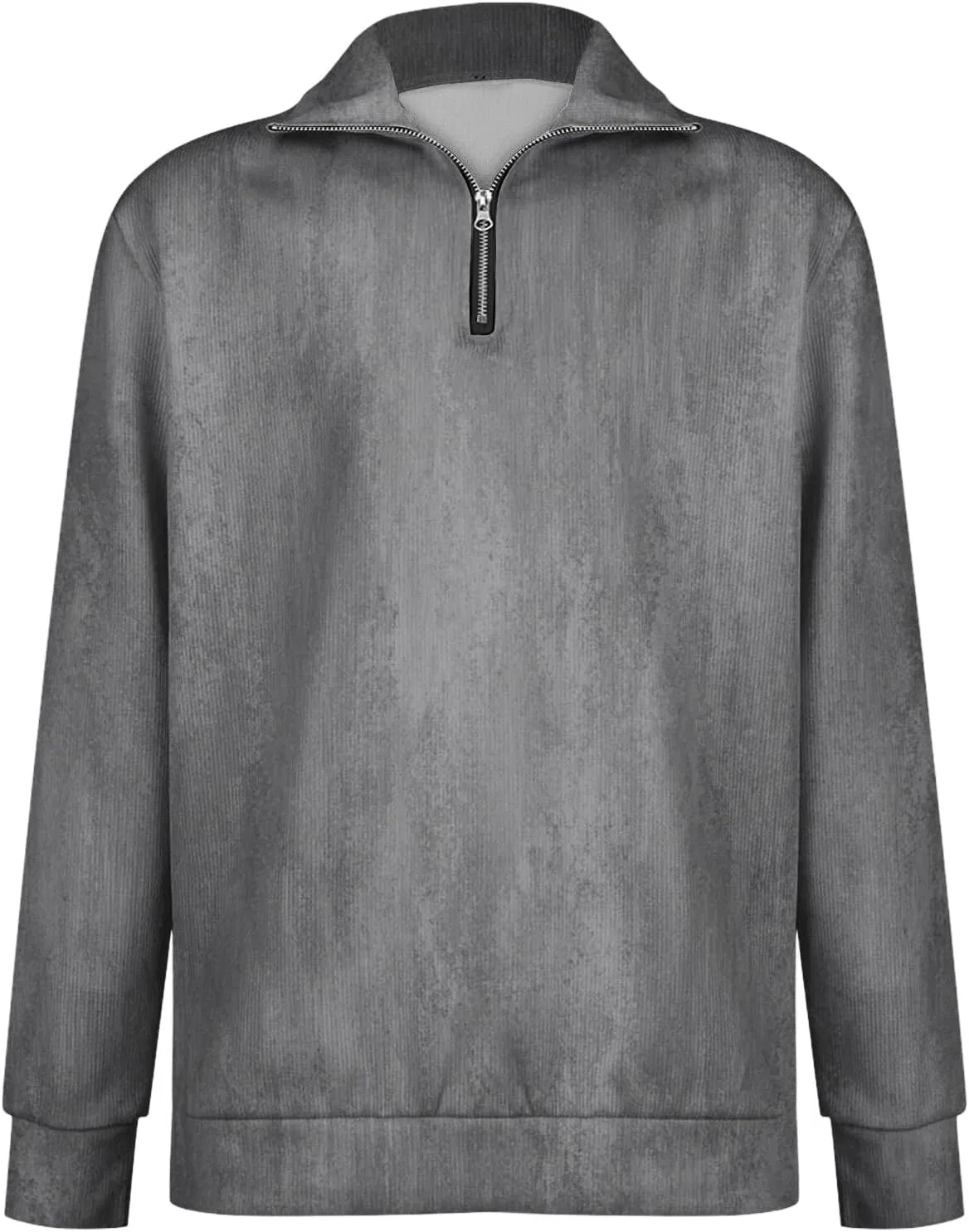 Мужская длинная футболка с поло на пуговицах, Regular Fit, Dark Gray — фото 4