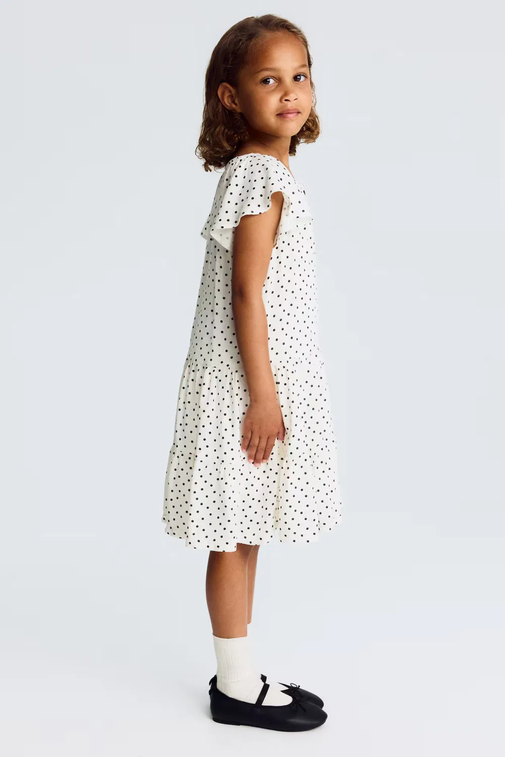 Платье из вискозы с узором H&M, Cremefarben/Polka Dots — фото 3
