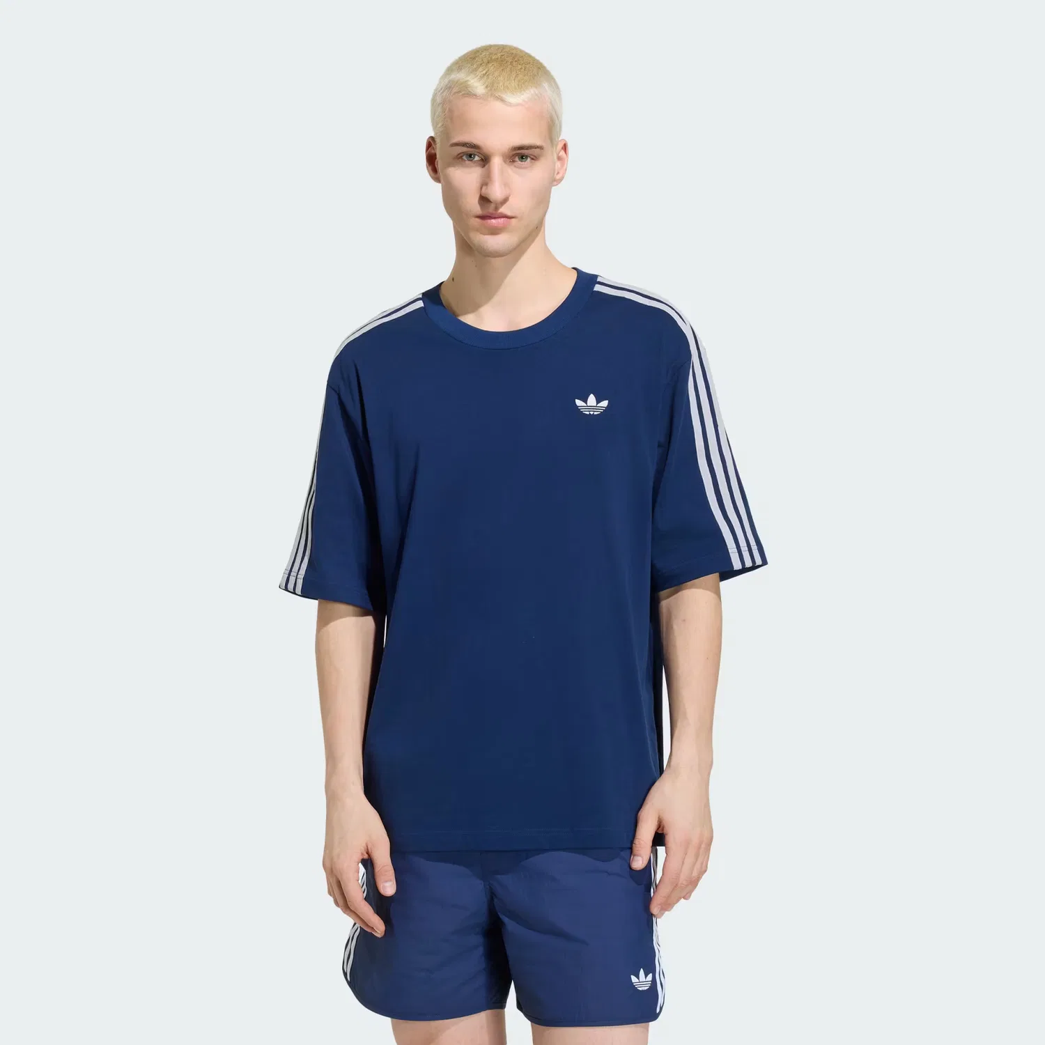 Мужская футболка оверсайз Adicolor 3-Stripes Adidas Originals, Night Indigo
