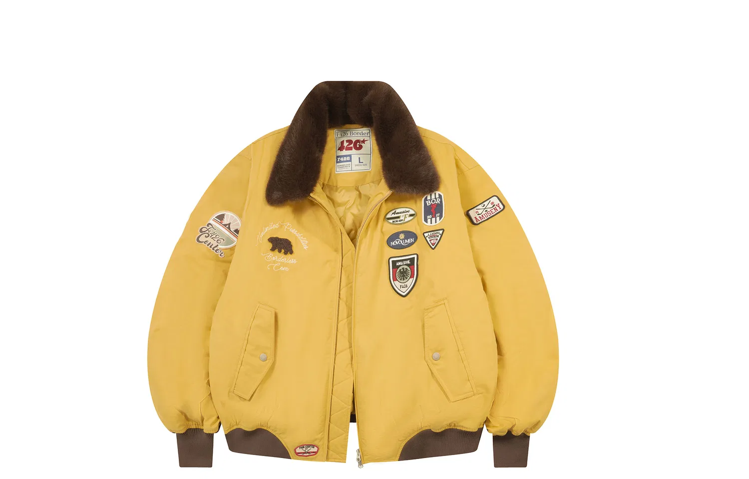 Детский пуховик утепленный F426, Yellow