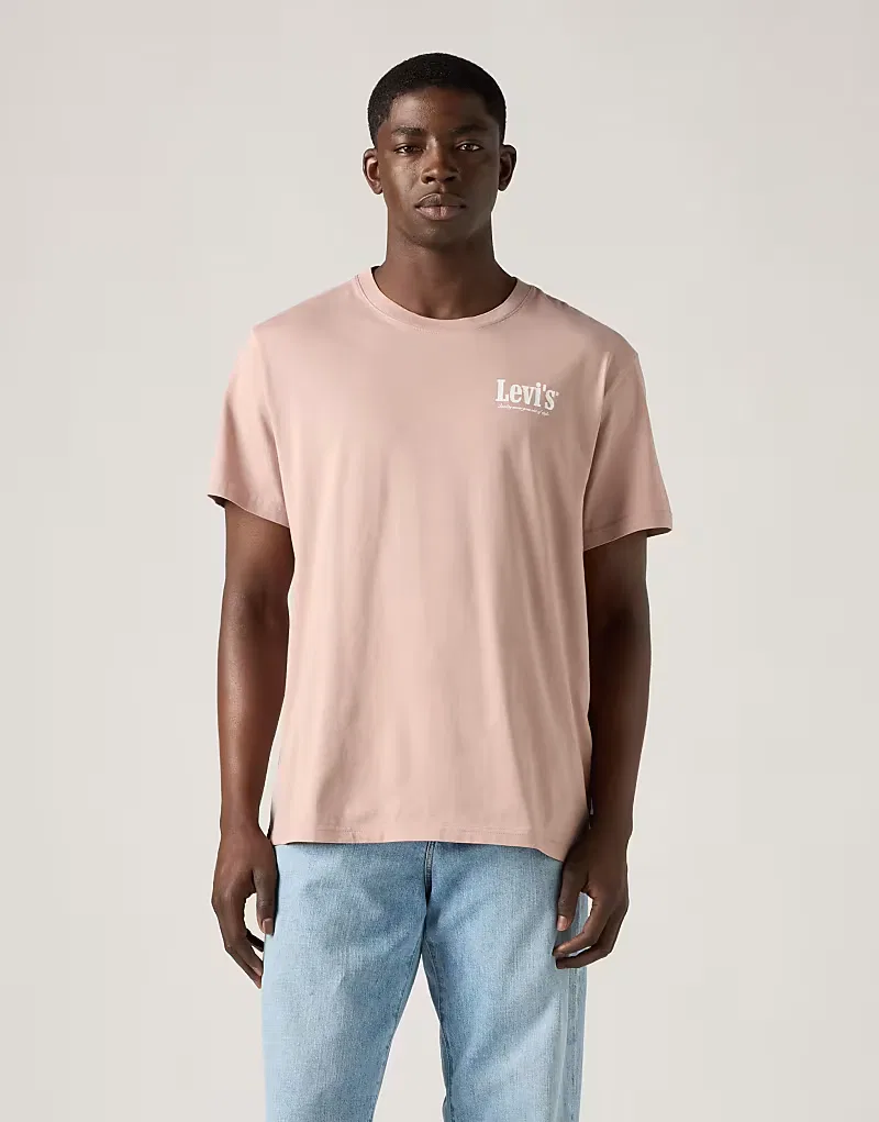 Футболка удобная хлопковая Levi's, розовый — фото 3