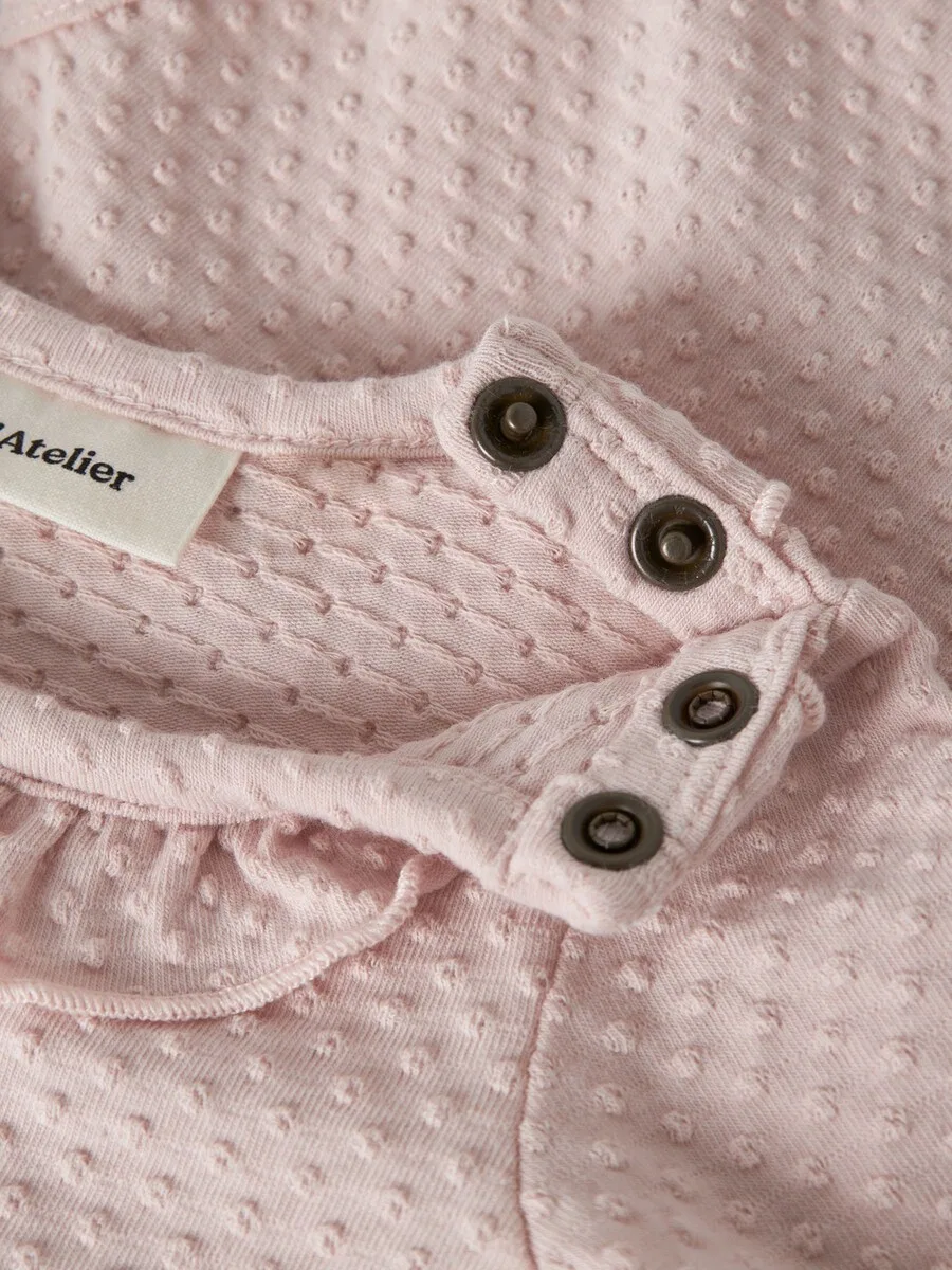 Комбинезон/боди Lil'Atelier сиреневого цвета — фото 3