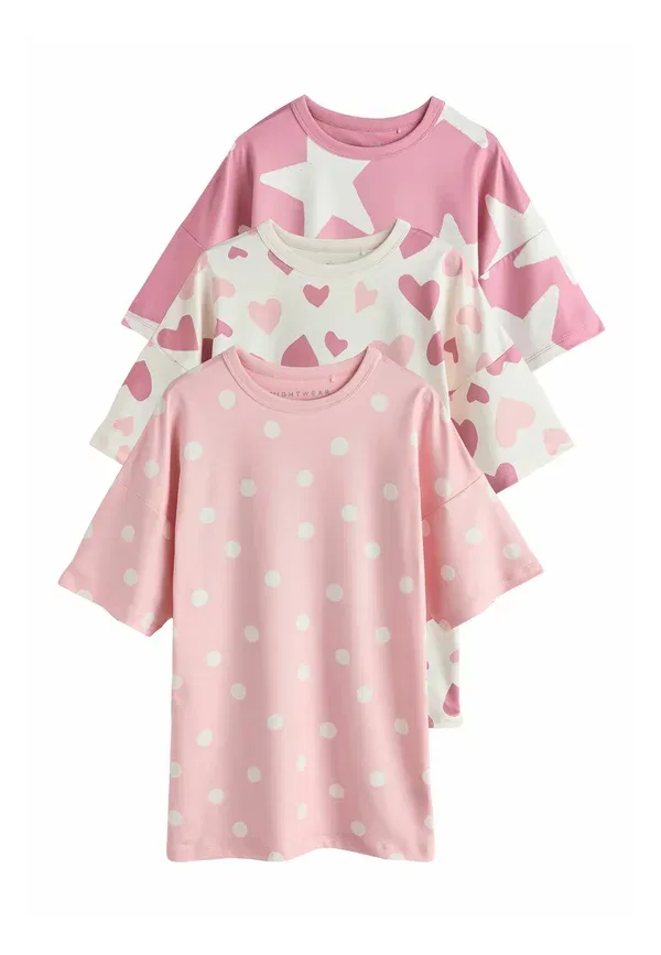 Ночная рубашка Polka dot Regular fit - /ecru nighties 3 pack - nightie Next, розовый