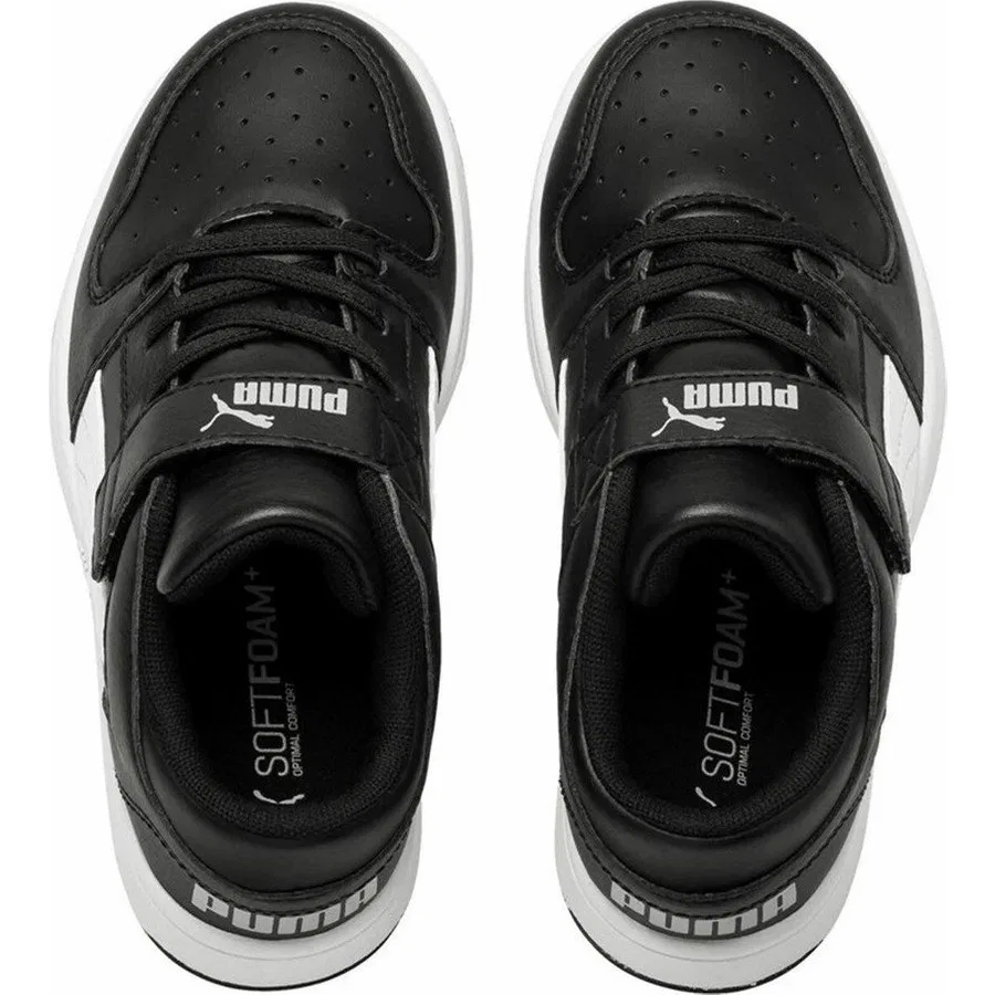 Кроссовки детские с закрытой пяткой Puma Pm Rebound Layup Lo SL V PS, Черный — фото 4