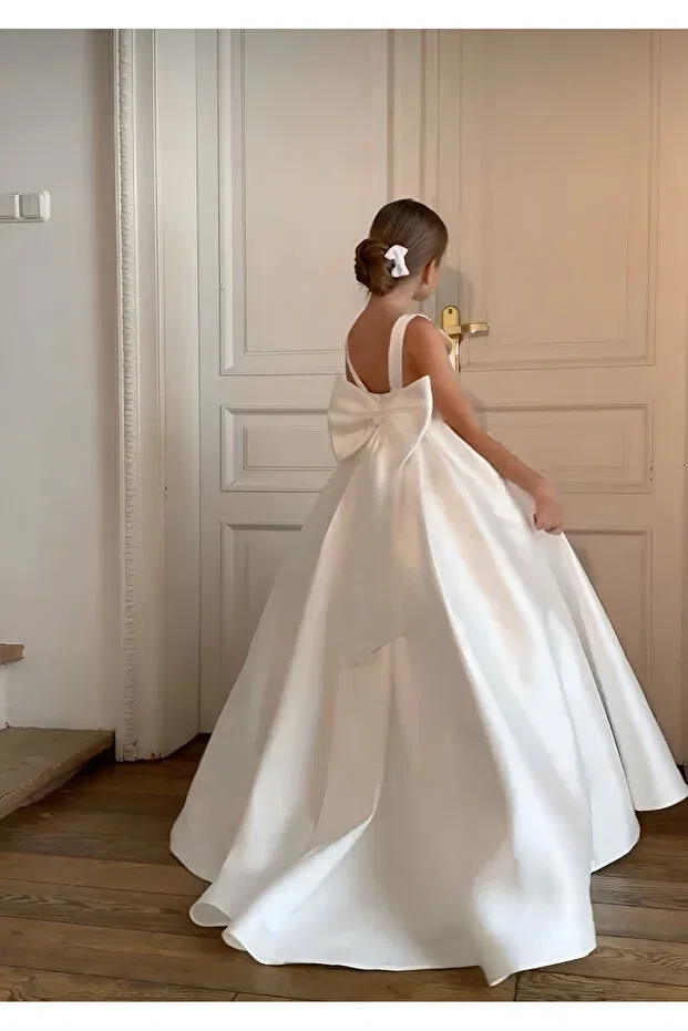 Детское платье для девочек сатиновое Party Ne&Nu, White