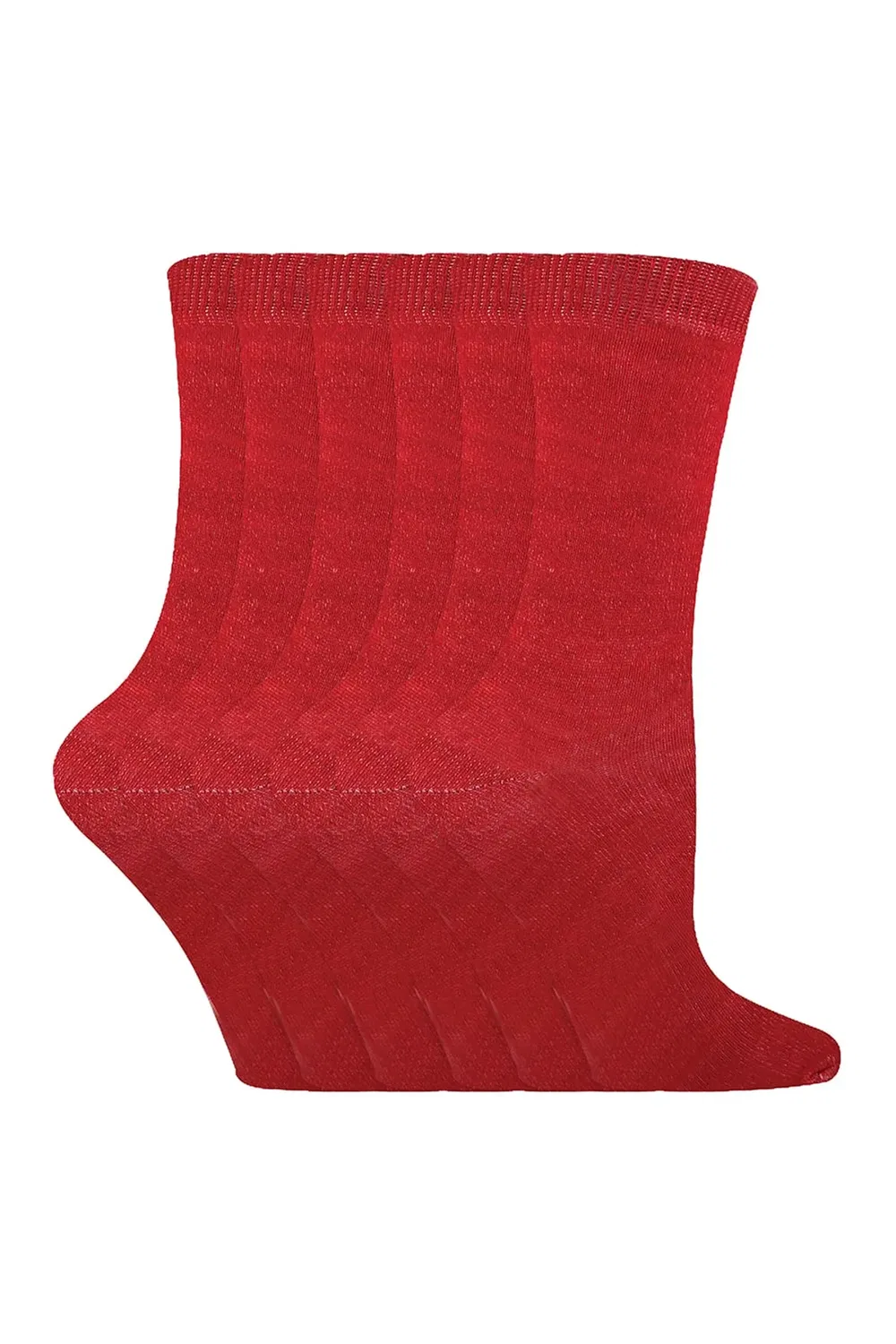 Набор из 6 хлопковых носков Sock Snob, Burgundy