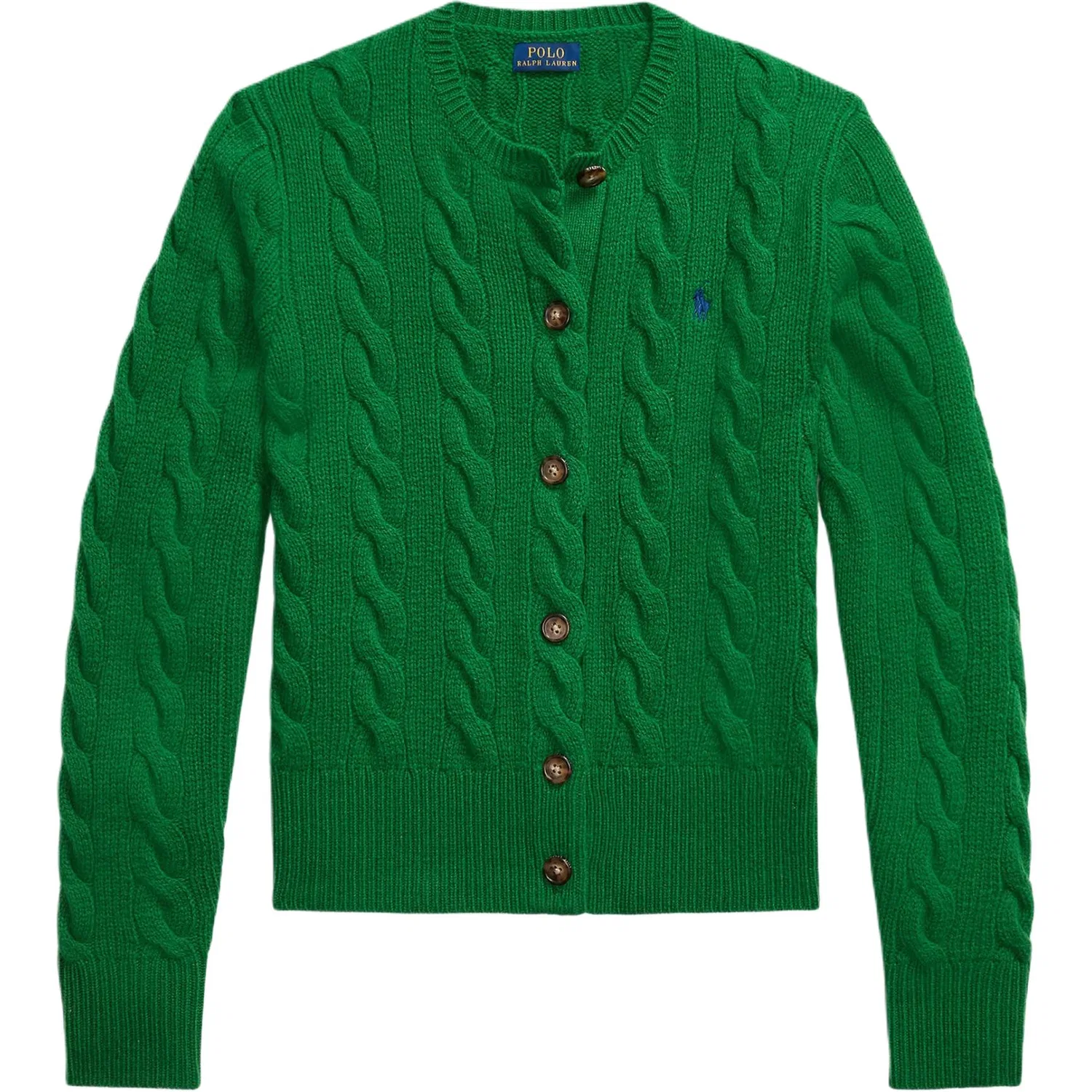 Женский свитер с круглым вырезом и прямым кроем Green Polo Ralph Lauren, Green