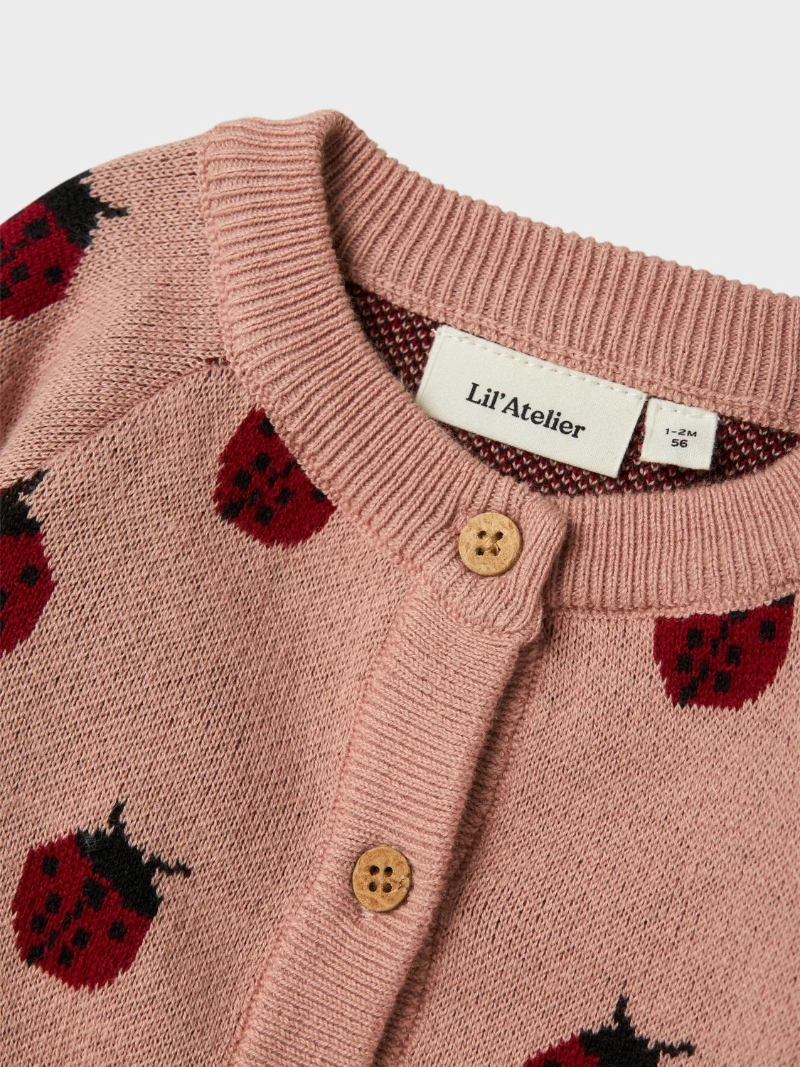 Кардиган вязаный NBFLULIO KNIT CARD LIL Name It, розовый — фото 2