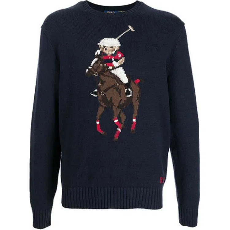 Мужской свитер с принтом Polo Bear Polo Ralph Lauren, Marine Blue
