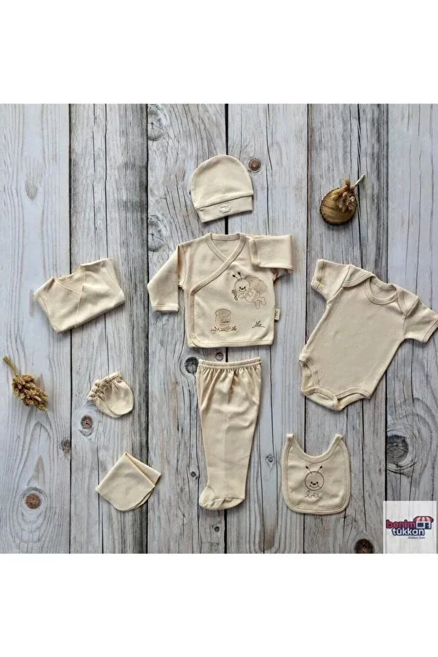 Детский комплект одежды для выписки хлопковый Organic Baby Generic Brands, Coffee With Milk — фото 2