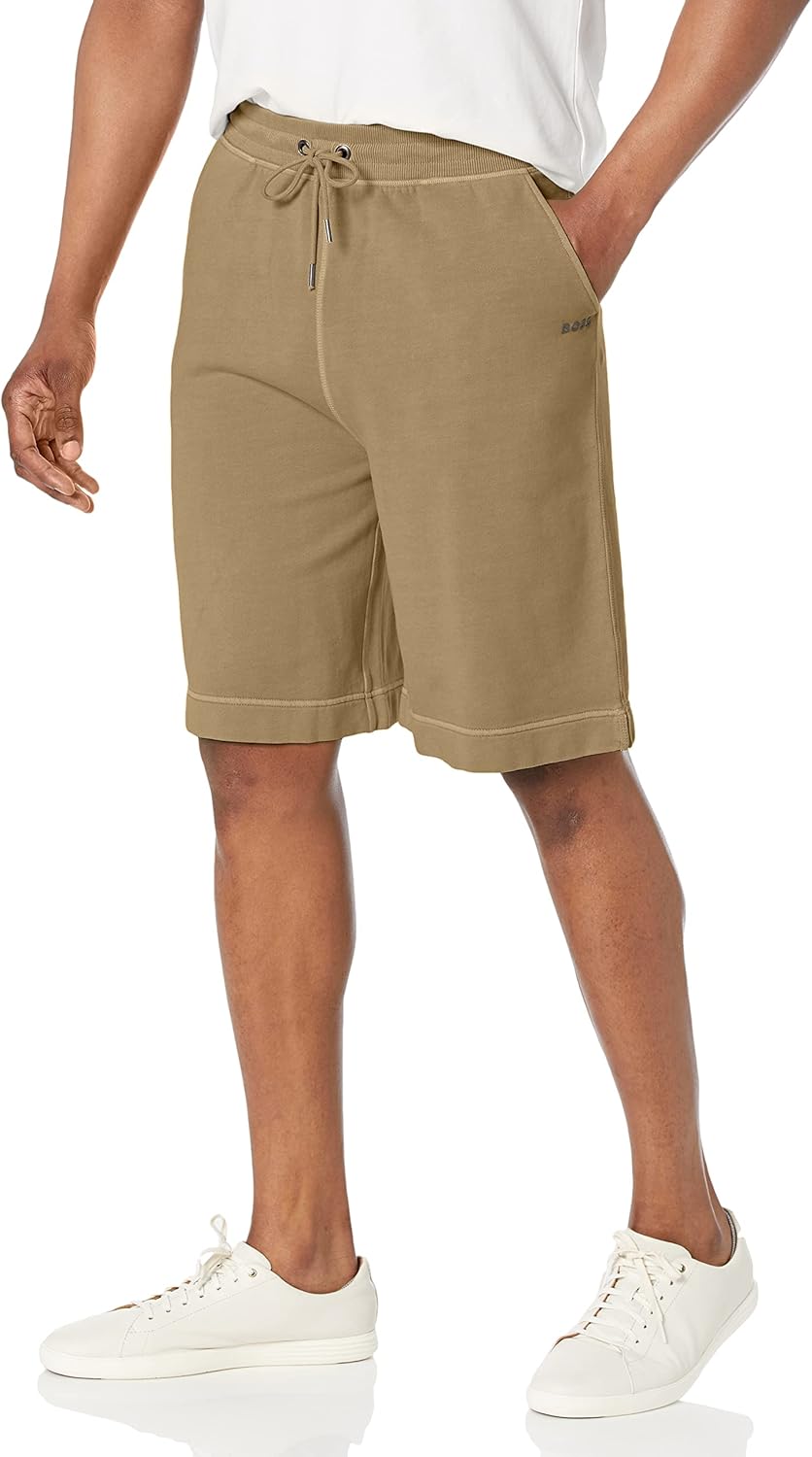 

BOSS Мужские шорты Hit Logo French Terry, Coriander Beige