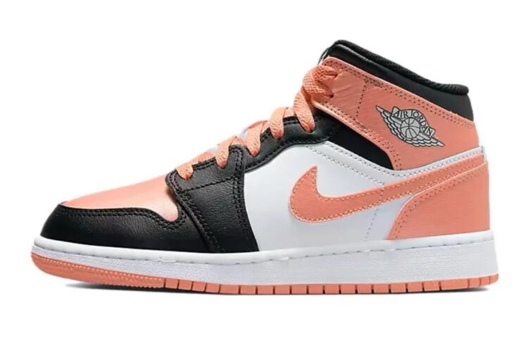 Кроссовки Air Jordan 1 Mid White Light Madder Root GS