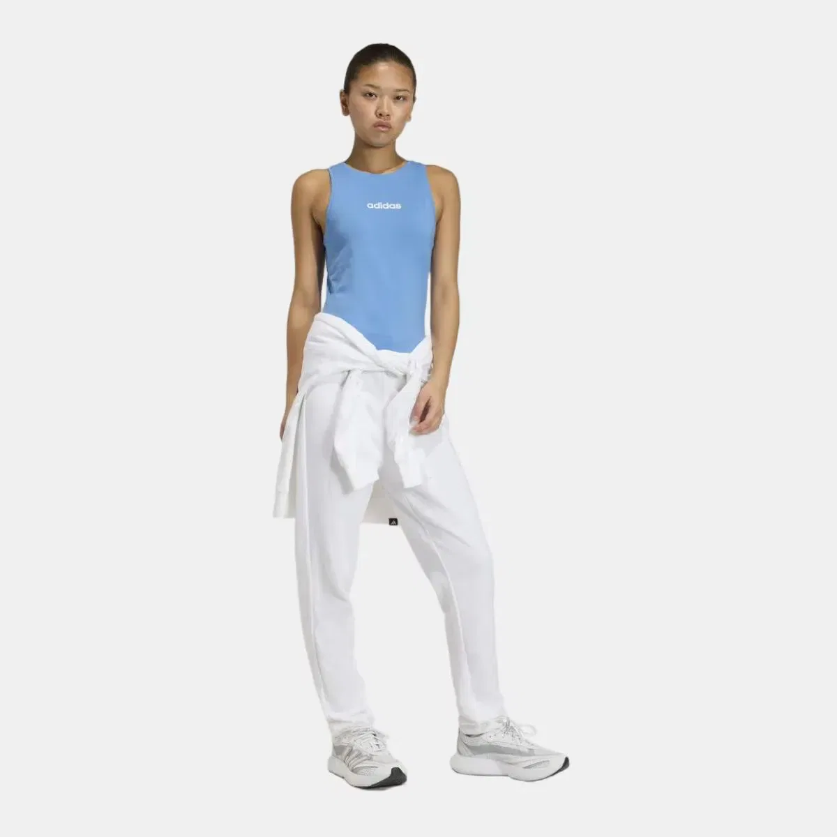 Женская майка с принтом Linear Slim Cotton adidas, Azul — фото 3
