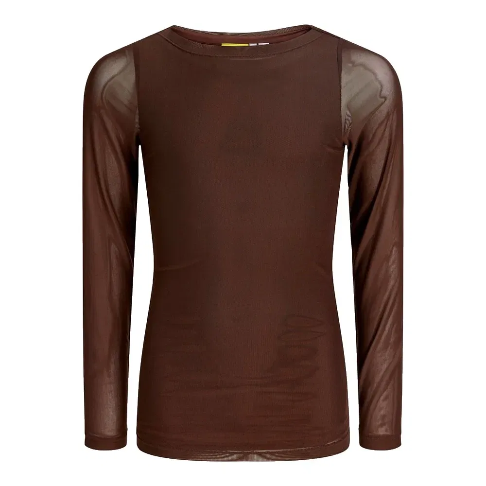 Детская футболка с длинным рукавом Minna JJXX Jack & jones, Brown — фото 3