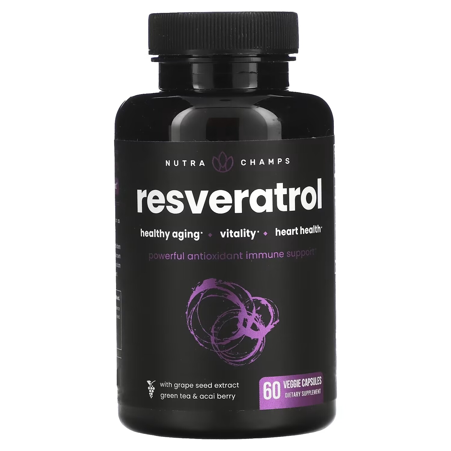

Добавка NutraChamps Resveratrol, 60 капсул
