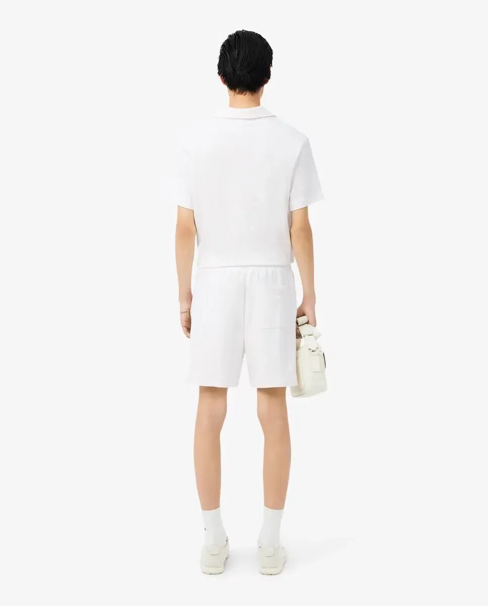 Мужские шорты из фактурного трикотажа Lacoste, Blanco — фото 2