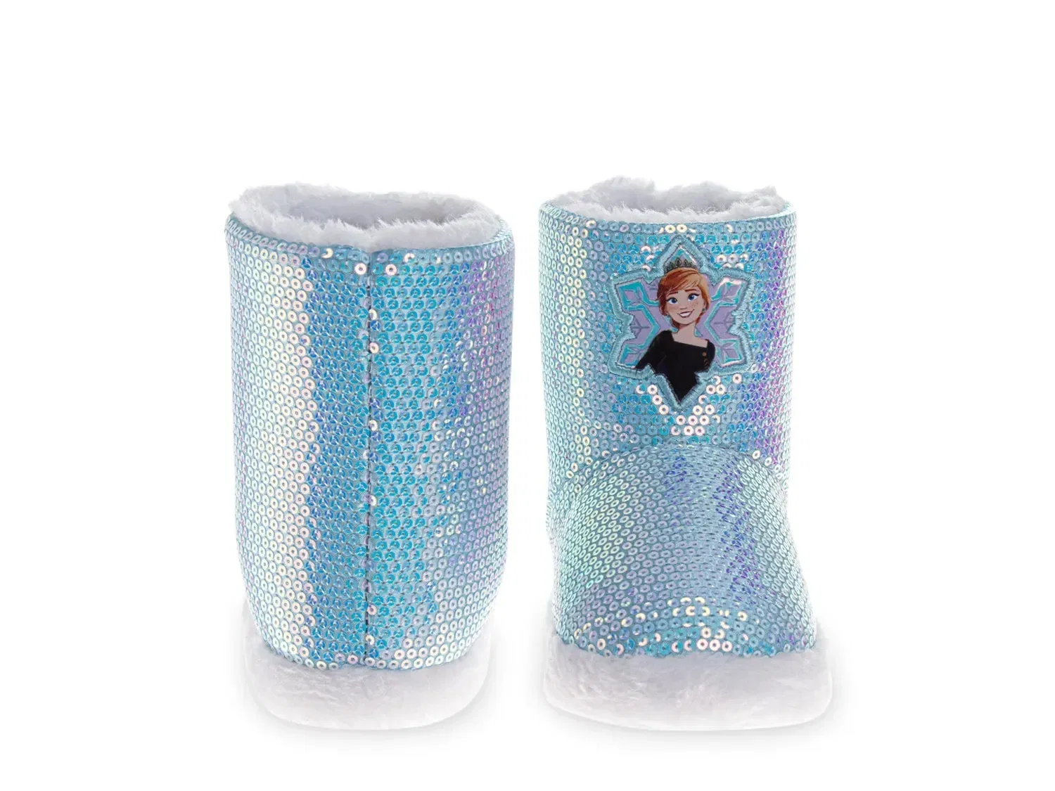 Тапочки-сапожки Frozen Anna с пайетками, Disney, синие — фото 4