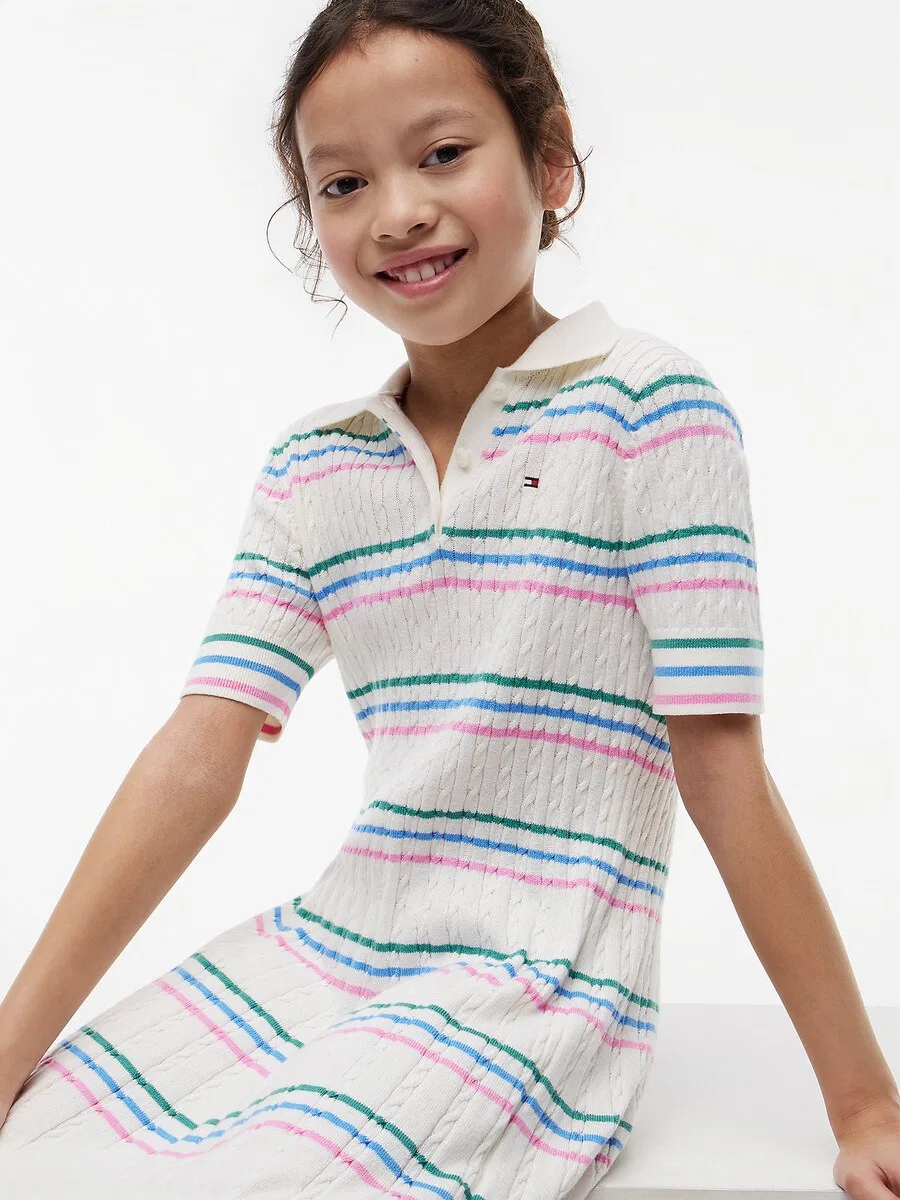 Платье TOMMY HILFIGER белого цвета — фото 3