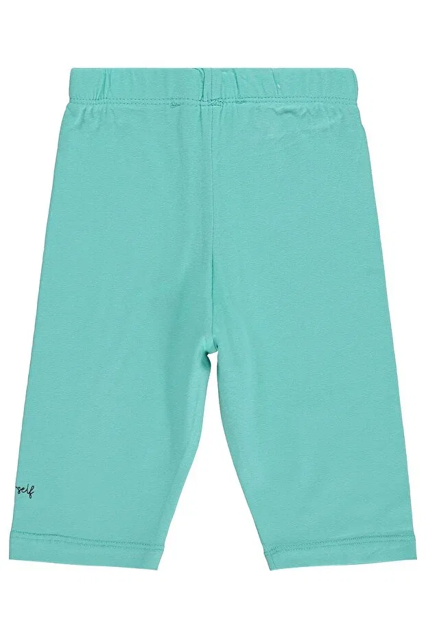 Детские леггинсы для девочек с принтом Be Happy Printed Civil Girls, Mint — фото 2