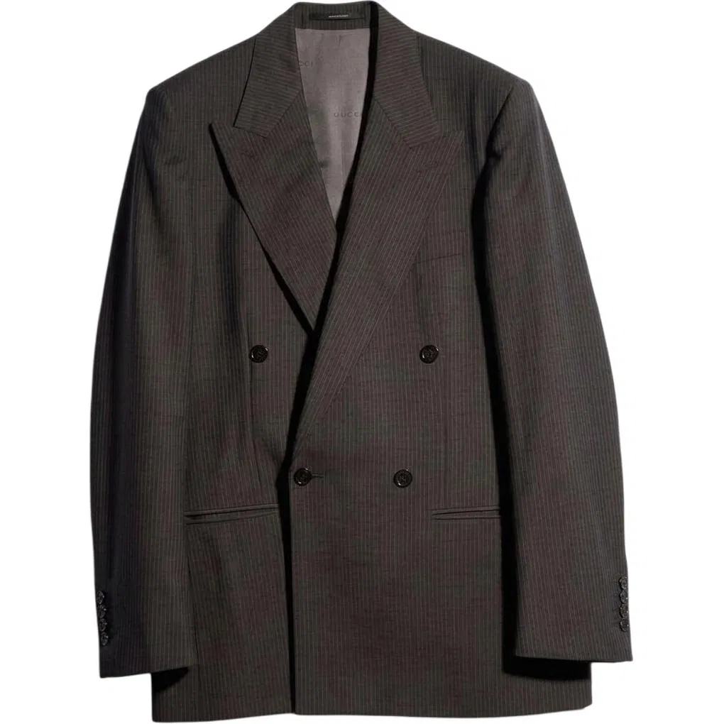 Мужской деловой костюм с воротником Dark Brown GUCCI