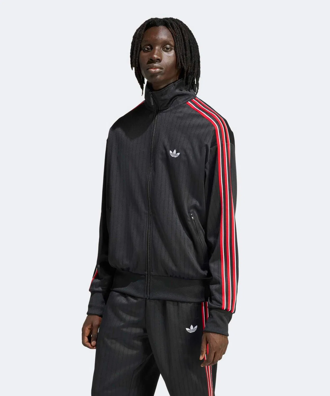 Мужская куртка-трактор с принтом Firebird Loose Pinstripes Adidas, Black