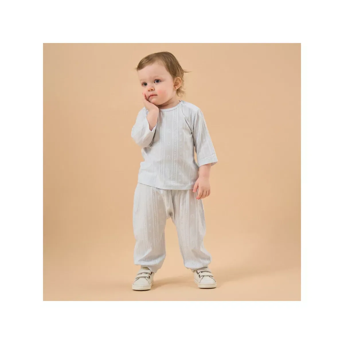 Детский комплект пижам из модала Blue Bear Laimi Bloom, Blue