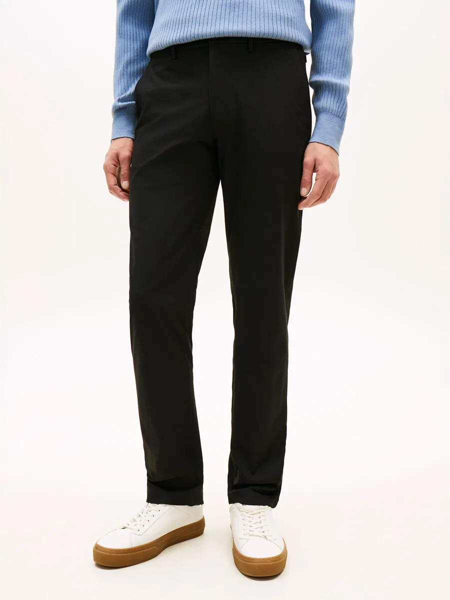 Брюки-чиносы TOMMY HILFIGER Regular 'Denton' черного цвета — фото 2