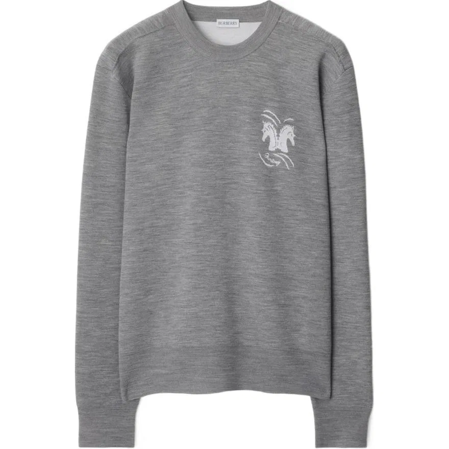 Мужской джемпер с принтом Mirrored Horse Burberry, Gray