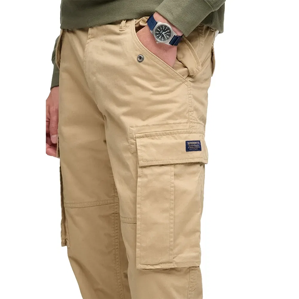 Мужские карго-брюки Superdry Slim Taper, Beige — фото 4