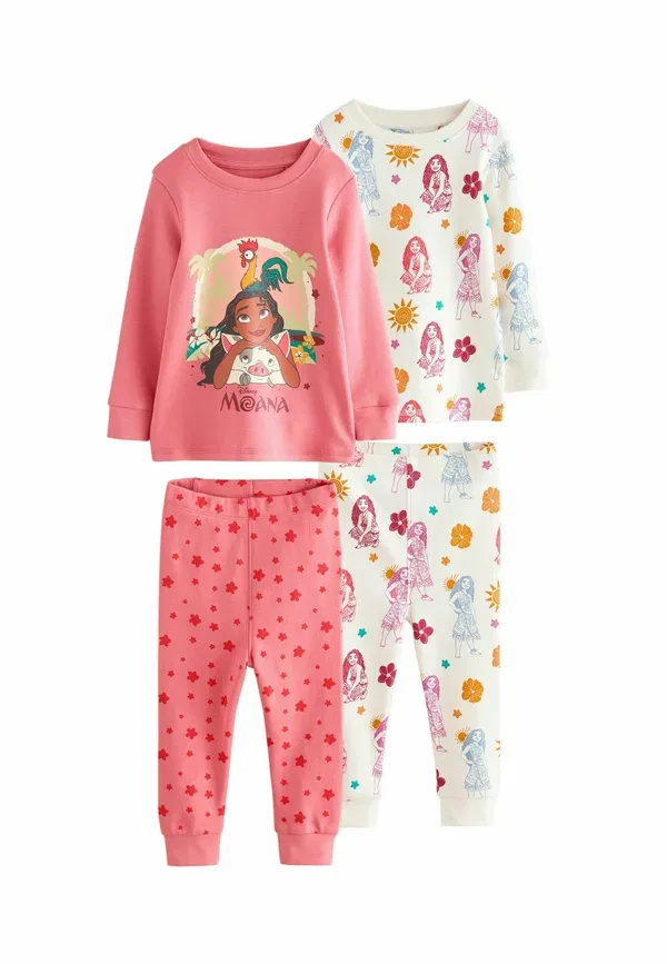 Пижамный комплект из 2 предметов, хлопок, Regular fit 2 pack, Next, красный, Ecru