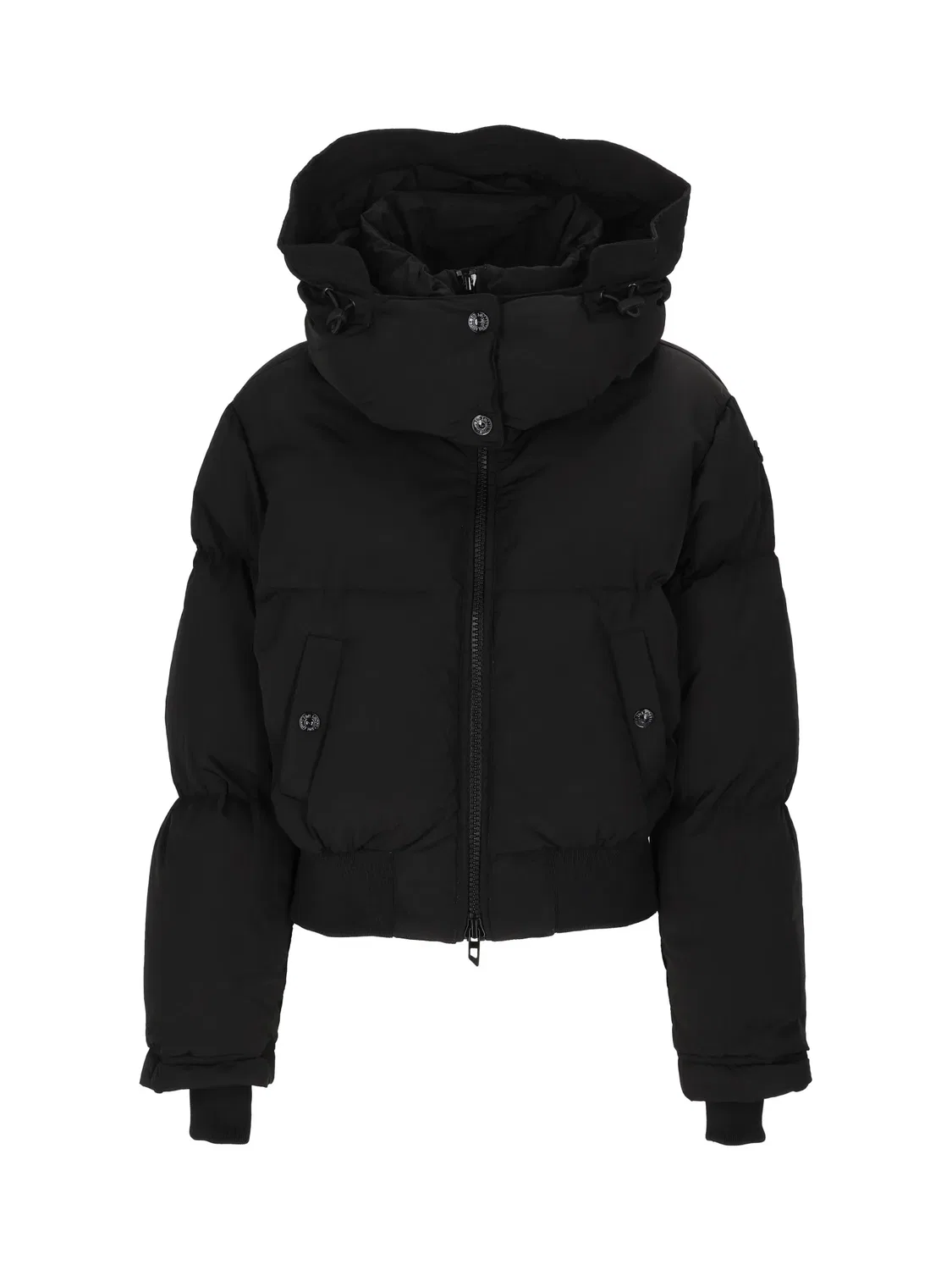 Женский укороченный пуховик с капюшоном W-Peyt-Short-New-Wd Cropped Down Jacket Diesel, черный
