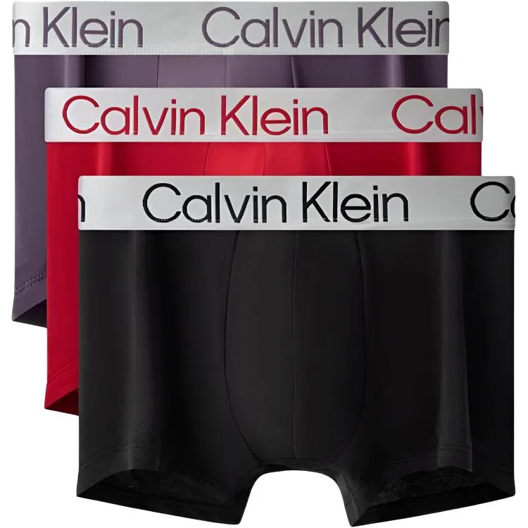 Мужские боксеры с принтом Calvin Klein, Space Black/Burgundy/Gray Purple