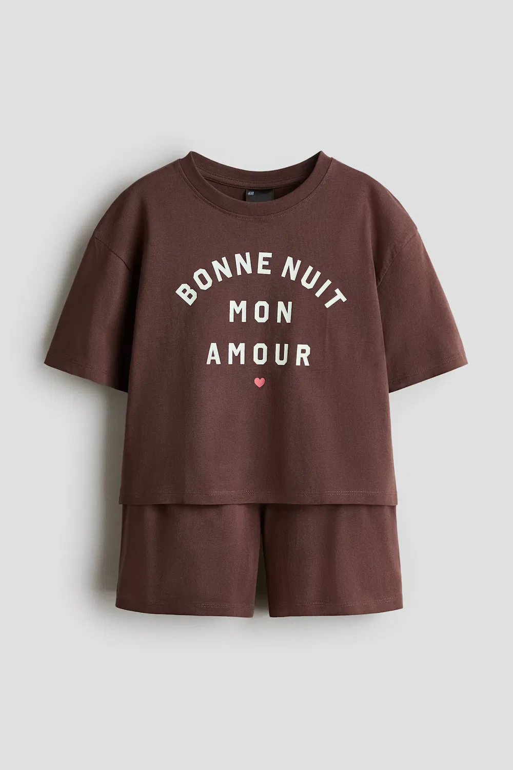 Хлопковая пижама H&M, Braun/Bonne Nuit
