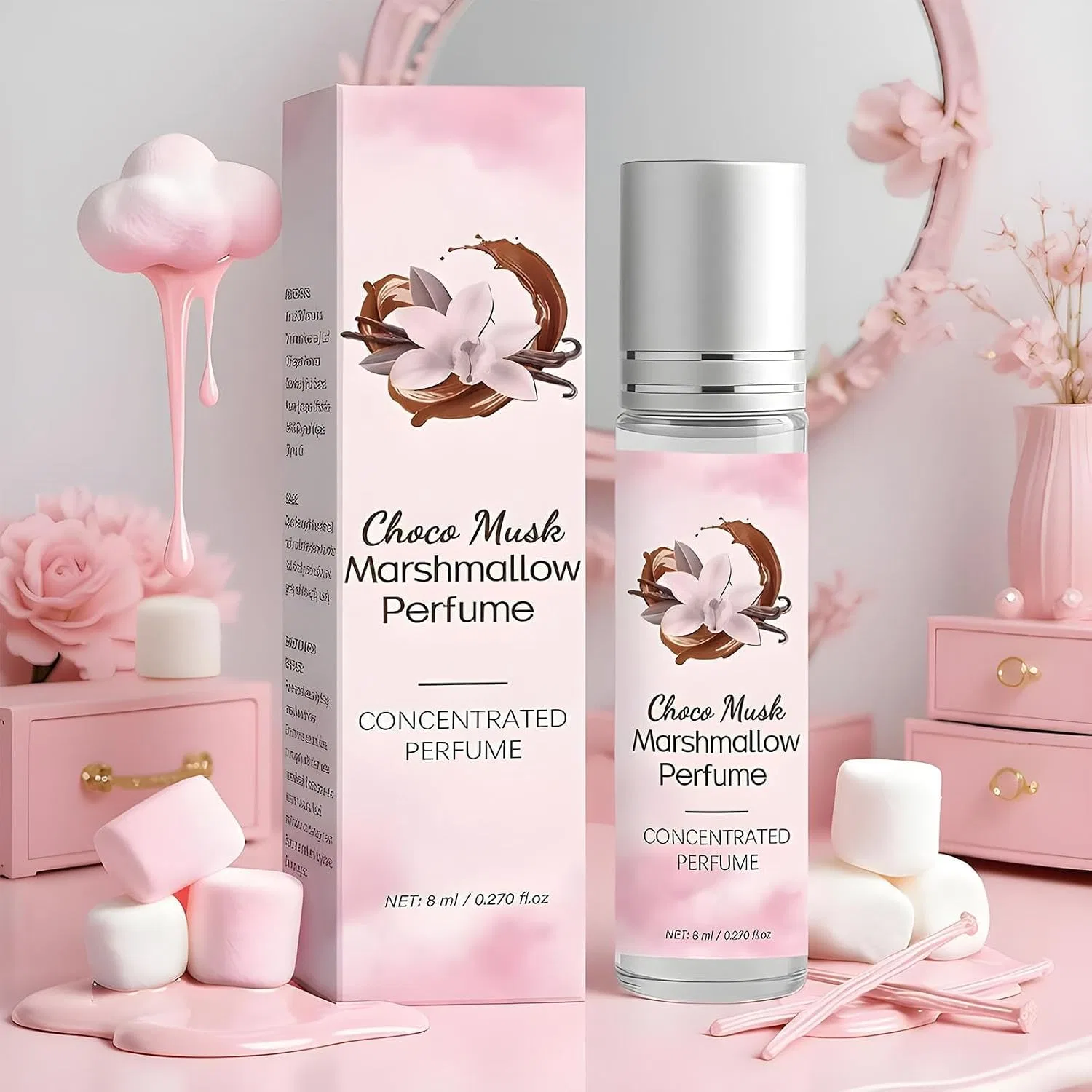 Масло-парфюм ролл-он Chocolate Musk Marshmallow, 8 мл, 2 шт Generic — фото 3