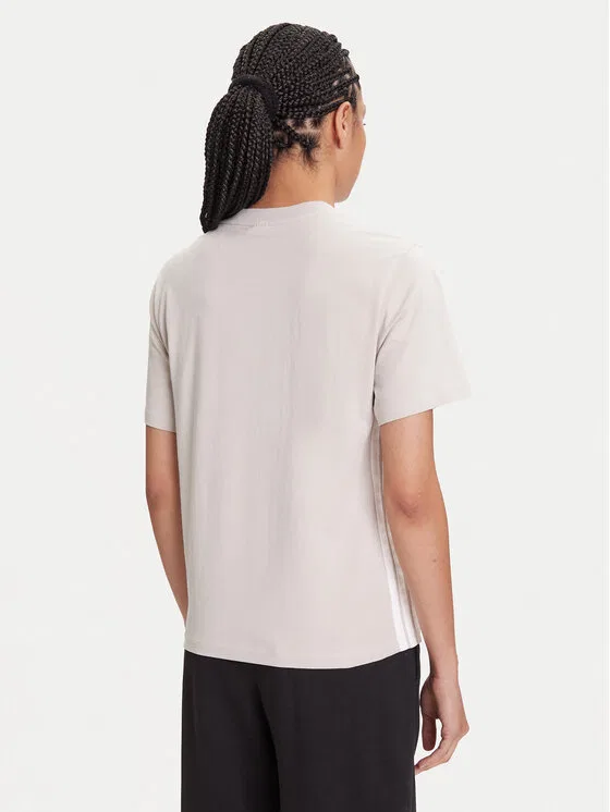 Футболка regular fit Essentials 3-Stripes Adidas, бежевый — фото 3