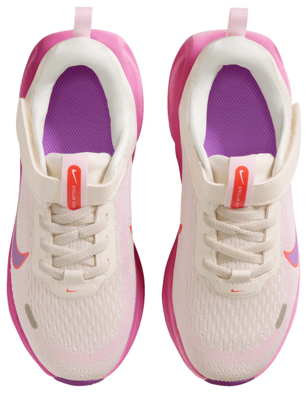 Кроссовки для мальчиков Stellar Ride Nike, цвет Chalk/Bright Violet/Pink Foam — фото 4