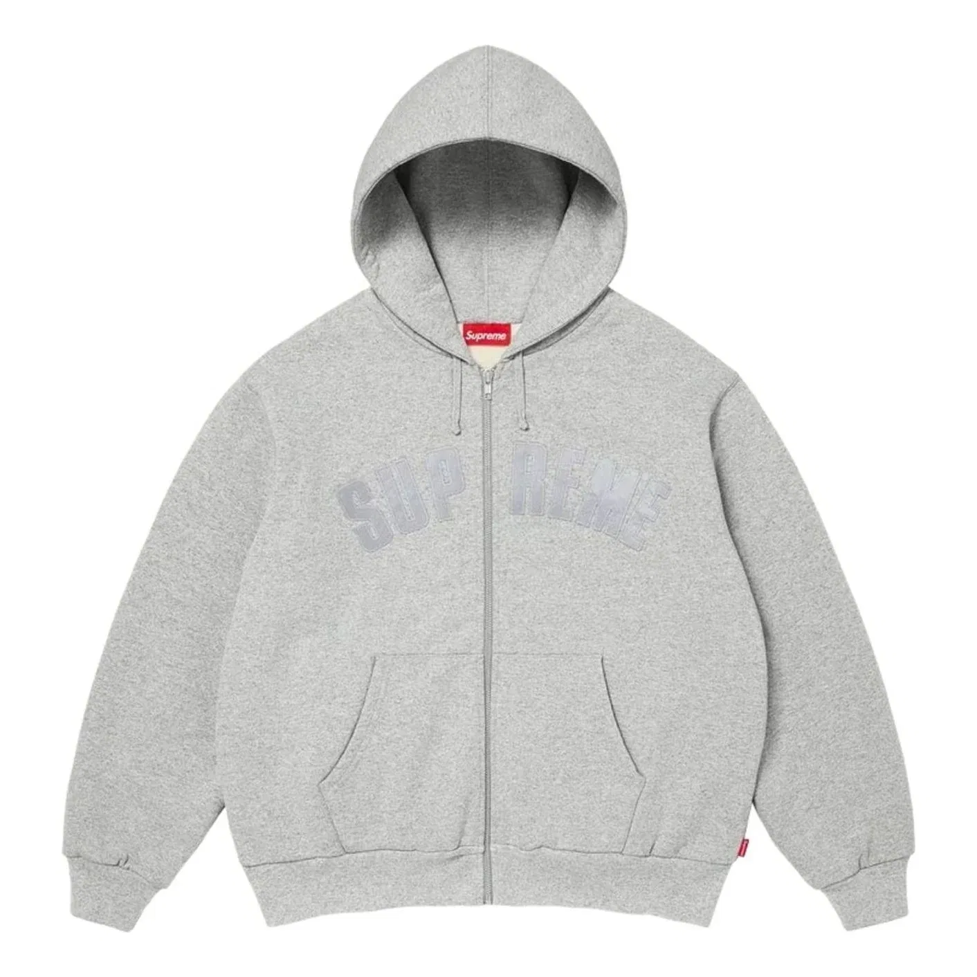 Мужское худи FW26 Arc Thermal Lined Zip Up Hooded Sweatshirt 'Heather Grey' Supreme, Heather Grey