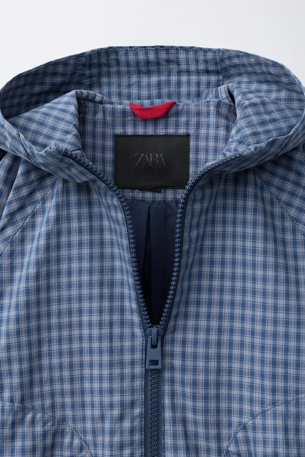 ЛЕГКАЯ КУРТКА В КЛЕТКУ ZARA, Blue — фото 3