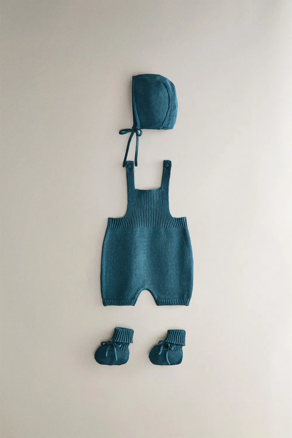 Вязаный детский комбинезон ZARA, Blue — фото 4