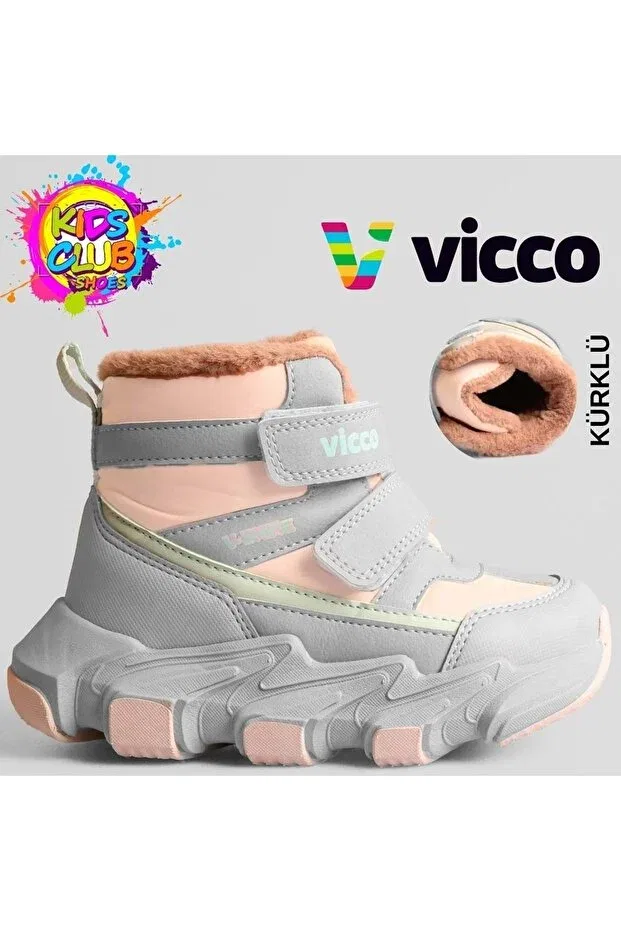 Детские ботинки для девочек водостойкие Vicco, Powder