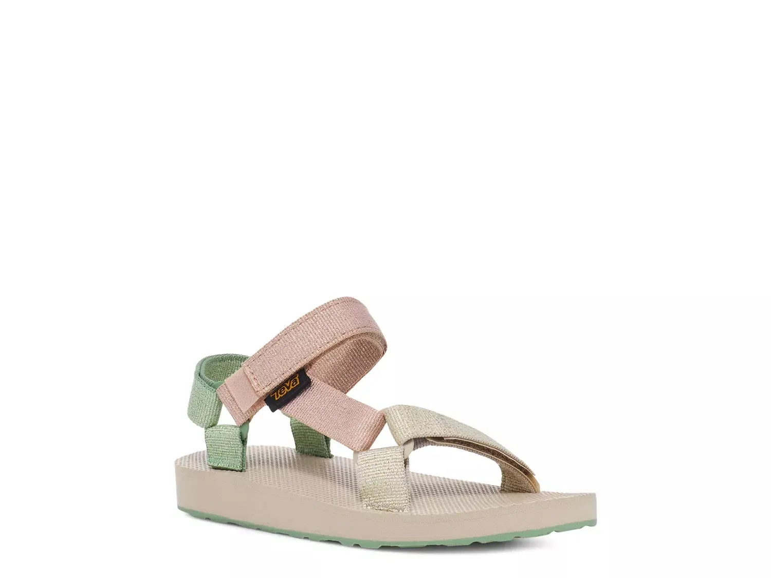 Сандалии Original Universal Metallic, Teva, светло-зеленый/светло-розовый/айвори